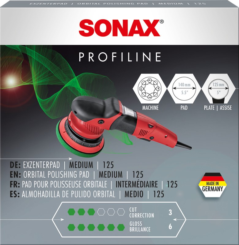 SONAX Orbital Polishing Pad medium 125, 1 vnt