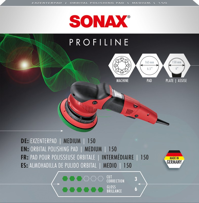 SONAX Orbital Polishing Pad medium 150, 1 vnt