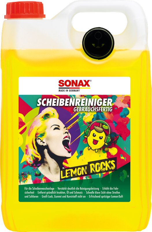 SONAX Windscreen Wash ready-to-use Lemon Rocks, 4L