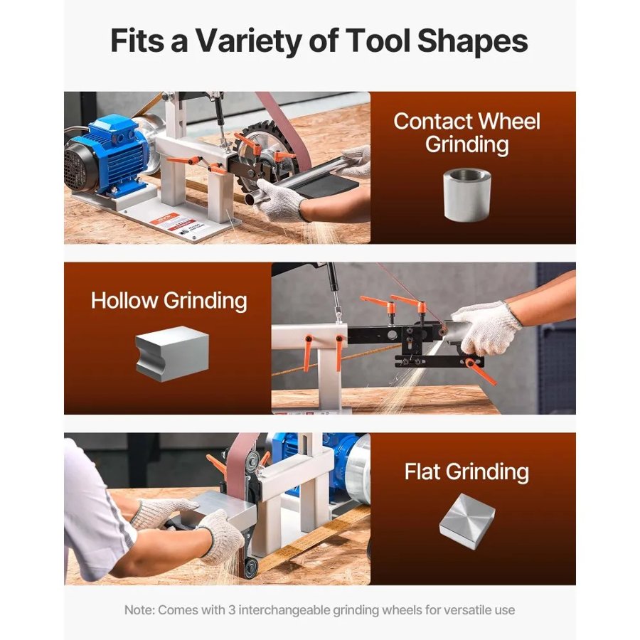 VEVOR Benchtop Belt Disk Sander – 1.5KW, 0-2800RPM, 2"x82"