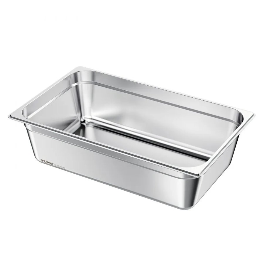 VEVOR Stainless Steel Steam Table Pan – 6" Deep, Full Size