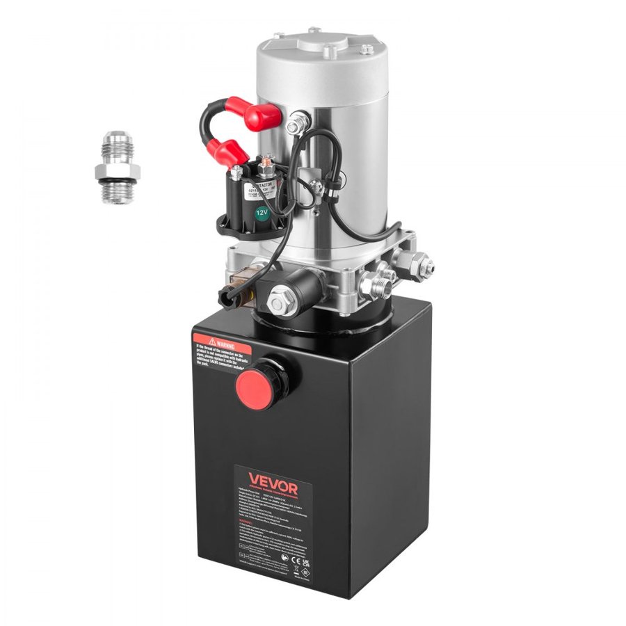 VEVOR 12 Volt Hydraulic Power Unit – 3200 PSI, 6 Qt Tank