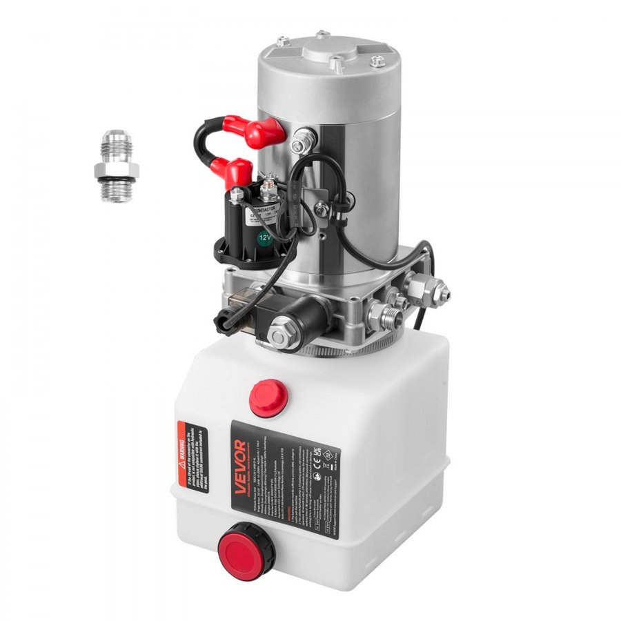 VEVOR Single Acting Hydraulic Pump For Dump Trailer – 12V