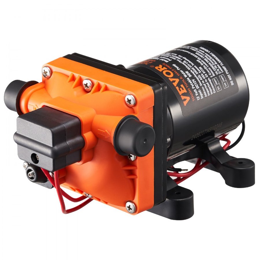 VEVOR 12V Diaphragm Pump – 3GPM, 1.36 L/min, 40–100 PSI