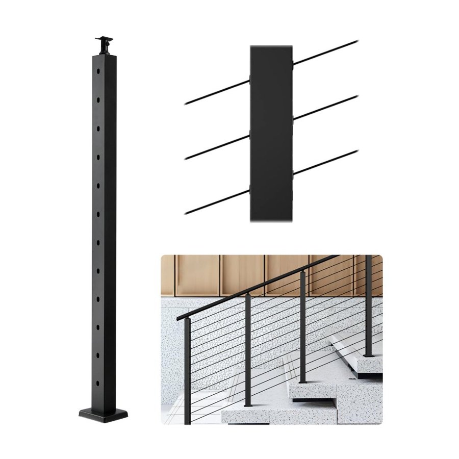 VEVOR Stair Railing Post – 42×2×2 Inch, 30° Holes, 1-Pack