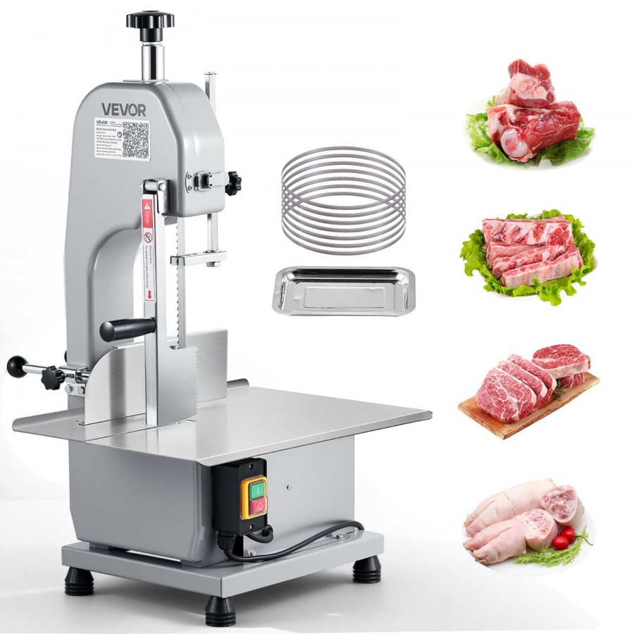 VEVOR 1500W Electric Meat Bandsaw – Bone Saw, 7 Blades