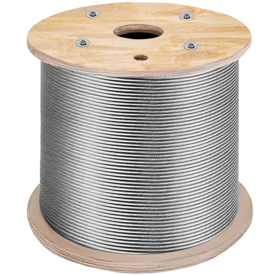 VEVOR 1/8 Inch Stainless Steel Wire Rope – 500 ft, 1760 lbs