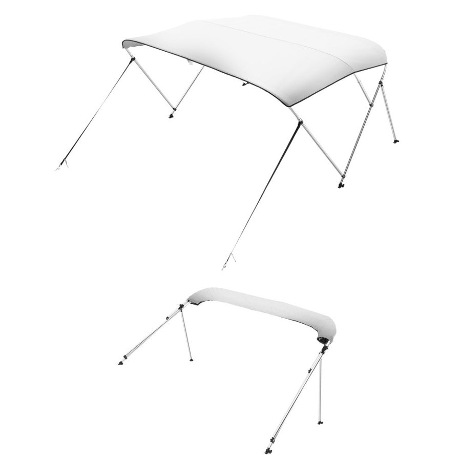 VEVOR Bimini Boats Awning – 3 Bow, 72"L x 79"-84"W x 46"H