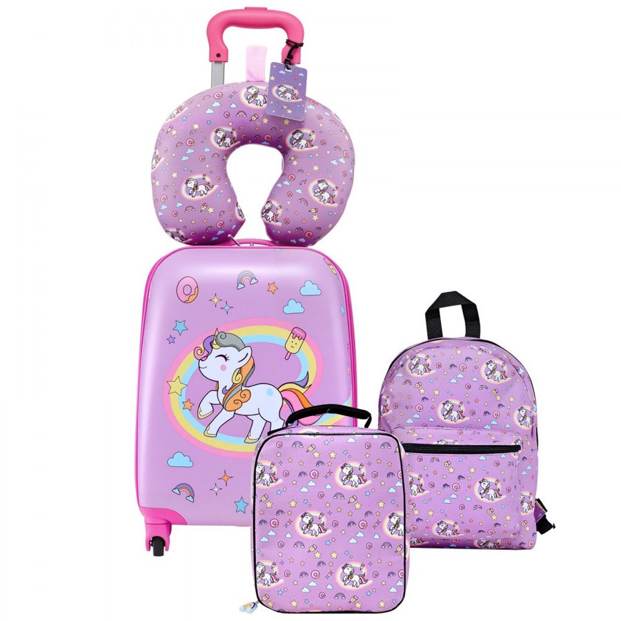 VEVOR Kids Luggage Set – 5-Piece, 18" Hardside, Unicorn
