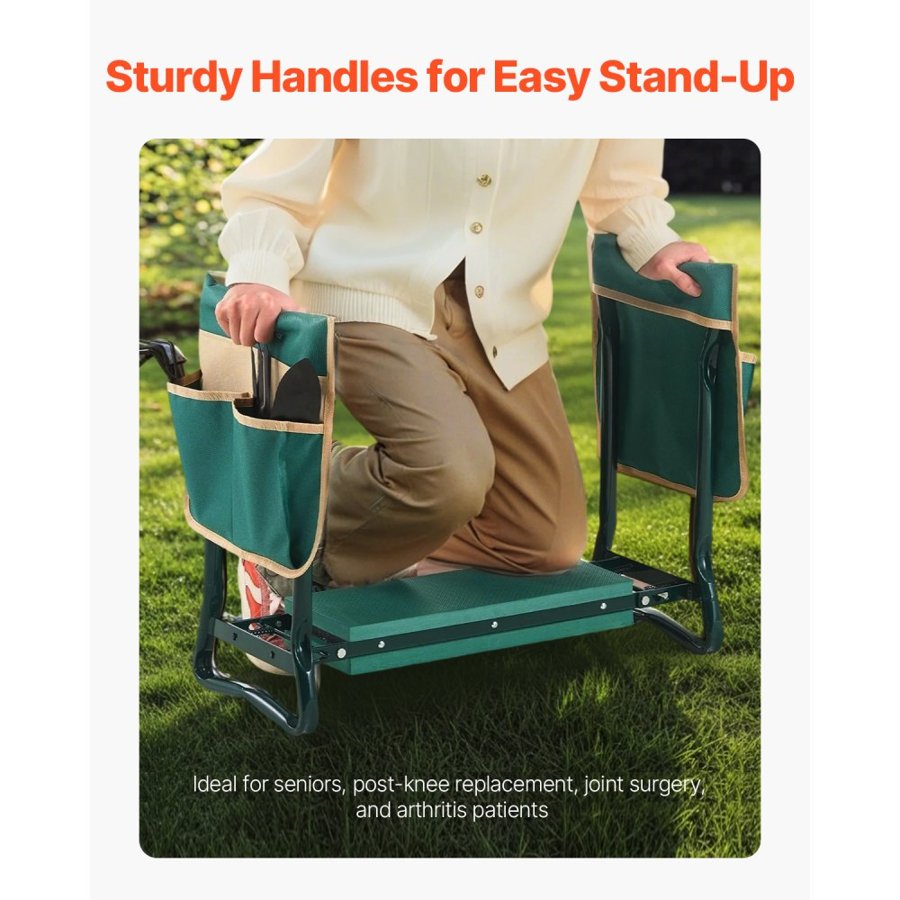 VEVOR Heavy Duty Garden Kneeler and Seat - 330 lb Steel