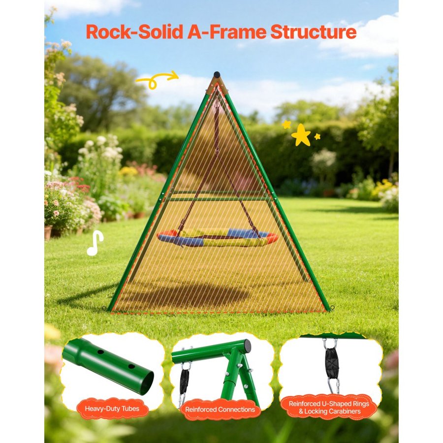VEVOR Backyard Saucer Swing – 100 cm Seat, 199.6 kg Load