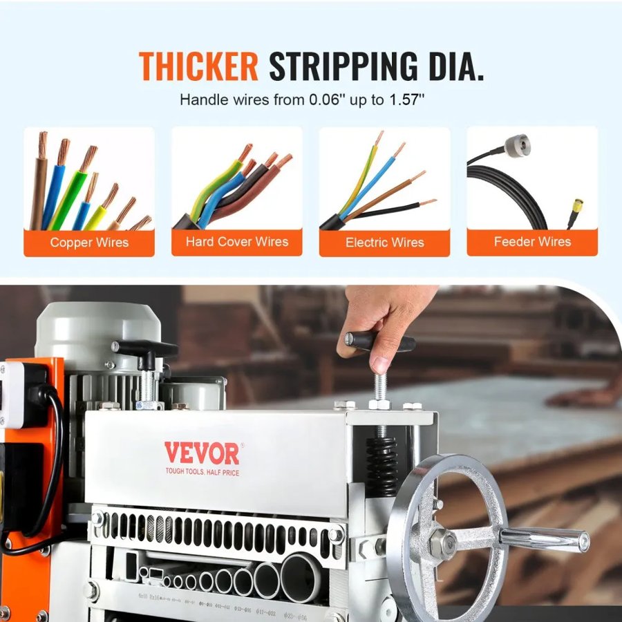VEVOR Automatic Wire Stripping Machine for Scrap Copper – AC