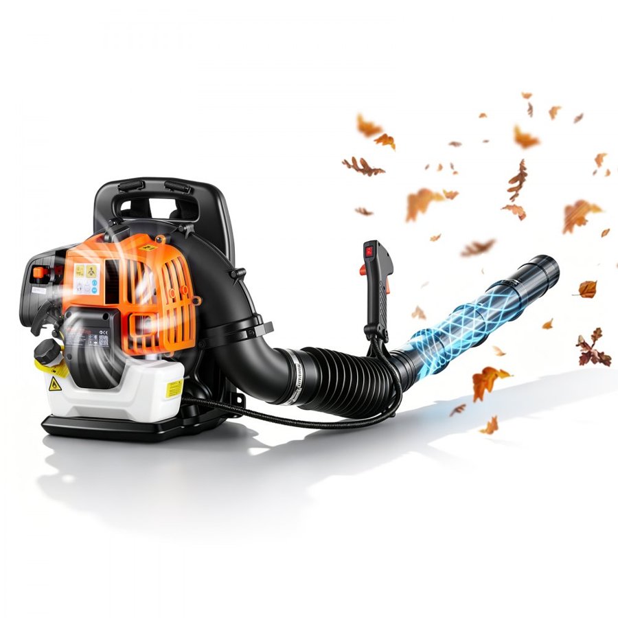 VEVOR Gas Powered Backpack Leaf Blower – 43CC, 447 CFM