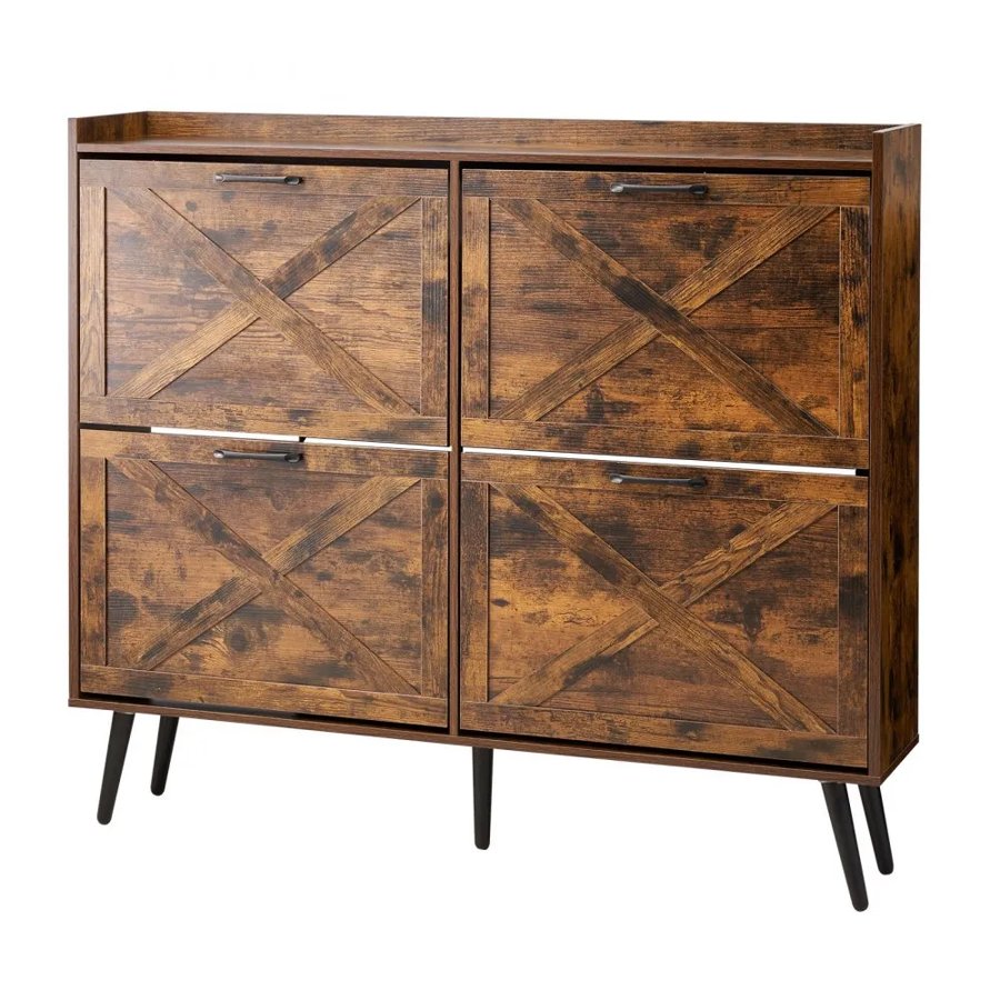 VEVOR Shoe Cabinet with 4 Flip Drawers – 47.24"x9.45"x41.34"