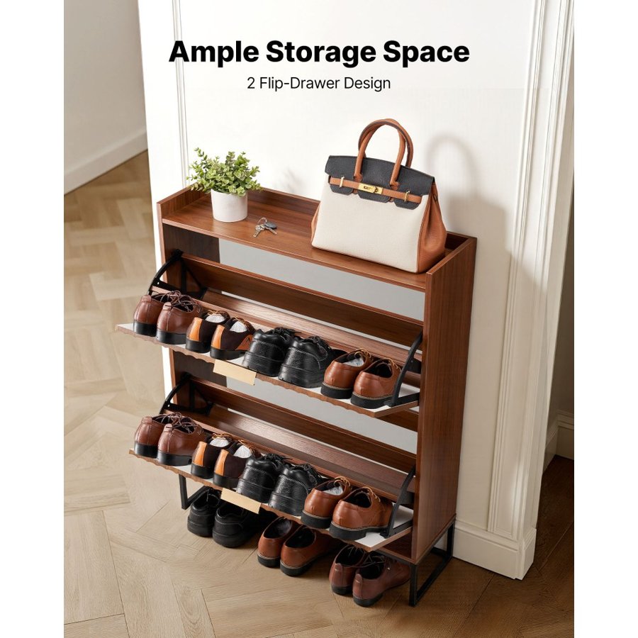 VEVOR Shoe Cabinet with 2 Flip Drawers – 31.5×9.45×39.37 In