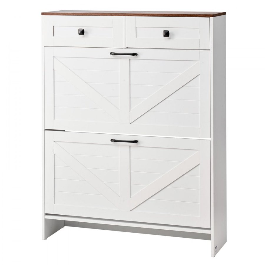 VEVOR Shoe Storage Cabinet with 2 Flip Drawers – 44.09 LBS