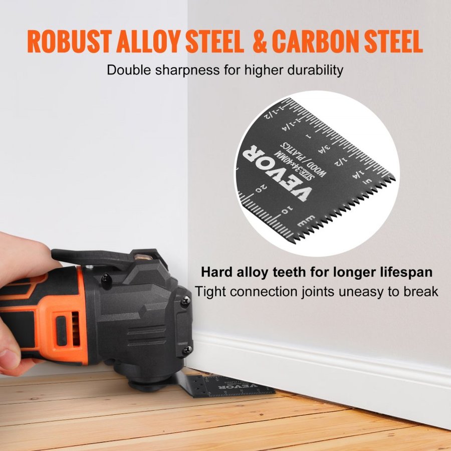 VEVOR 50PCS Oscillating Saw Blades, Universal Quick Release Oscillating Saw Blades, Multitool Tool Blades for Wood Plastic Aluminum, Fit Dewalt Milwaukee Hitachi Chicago Craftsman