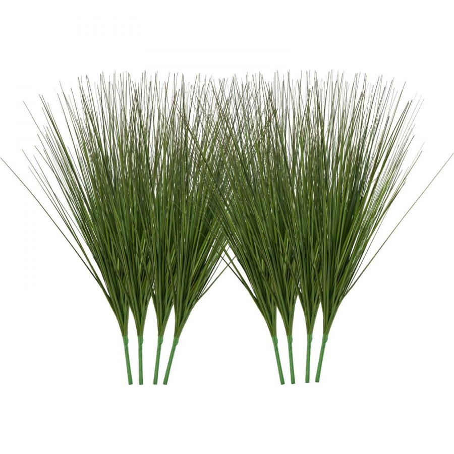 VEVOR Artificial Onion Grass – 27 Inch, 8 Pack PVC Shrubs