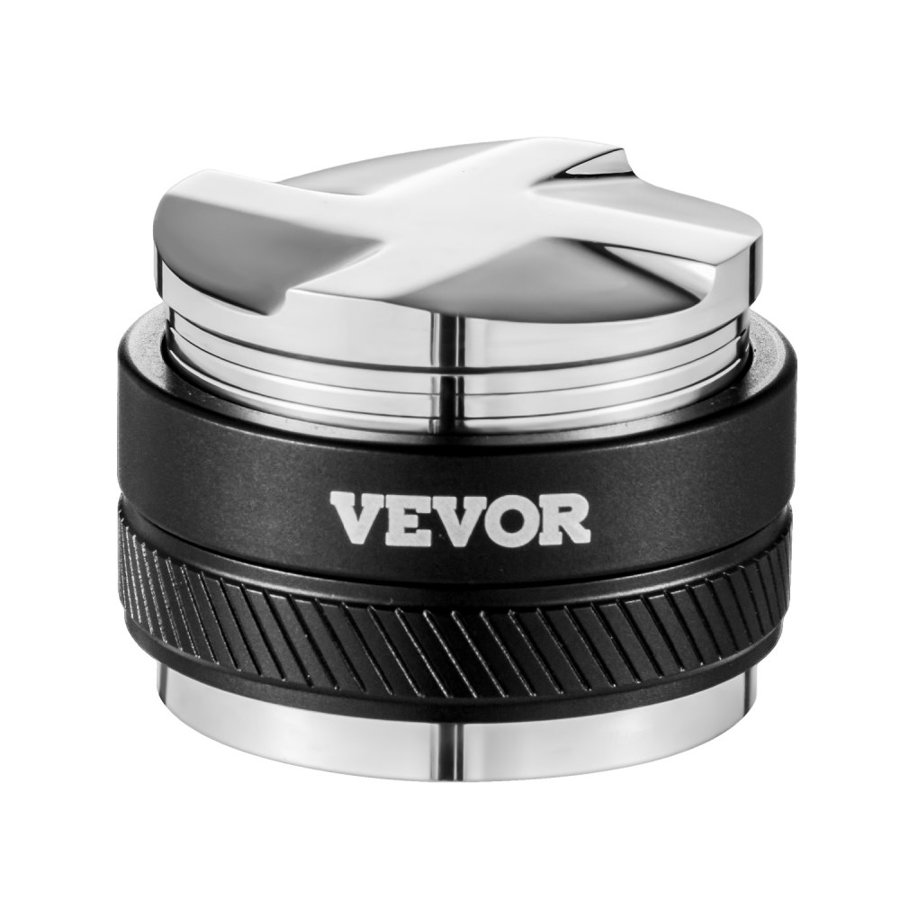 VEVOR Coffee Distributor 53mm, 2-in-1 Adjustable Espresso Distributor with Fan-Shaped Base, Coffee Distributor 304 Stainless Steel with Easy-to-Disassemble Design