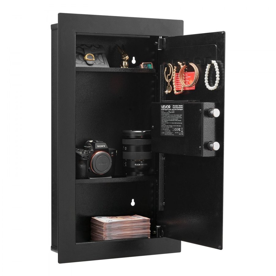 VEVOR Wall Mounted Safe – 3 Tier, Q235, 0.86 Inch, 5 Key