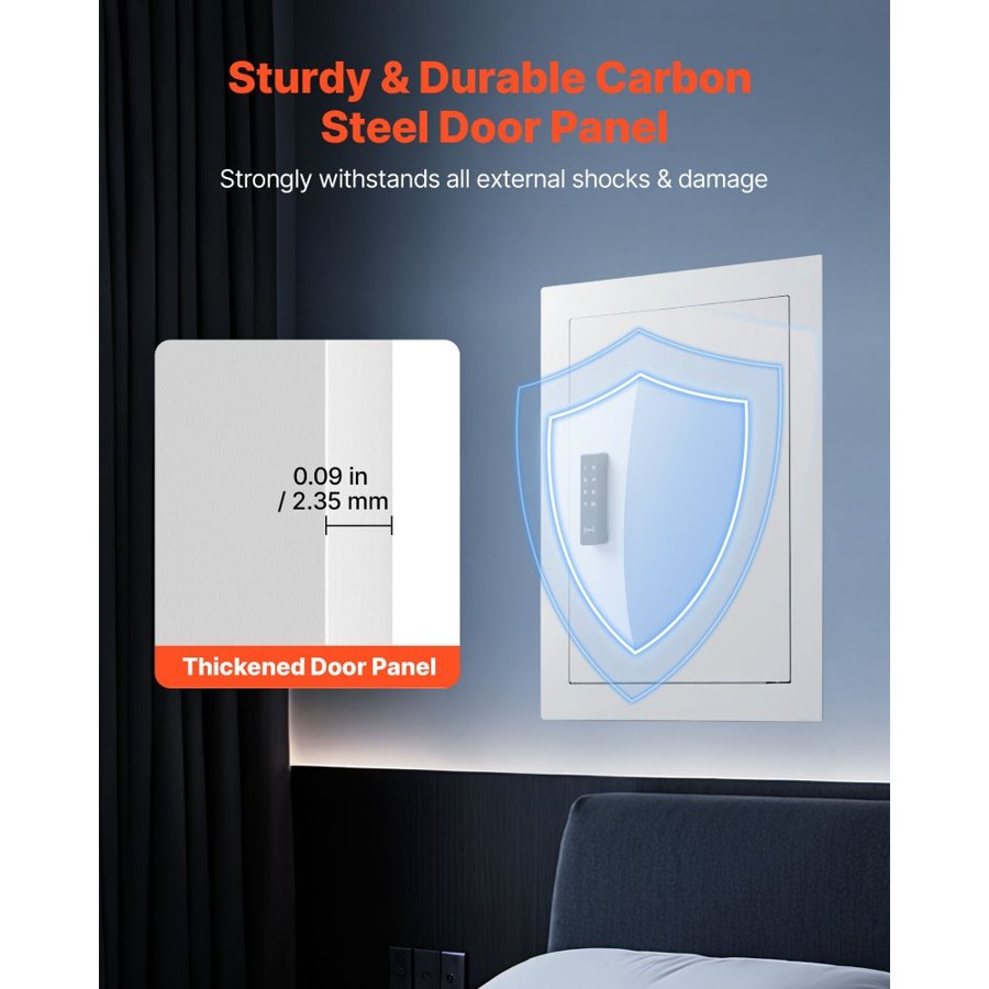 VEVOR Hidden in Wall Safe - 0.83 sq ft, 2.35 mm, 3 Tier