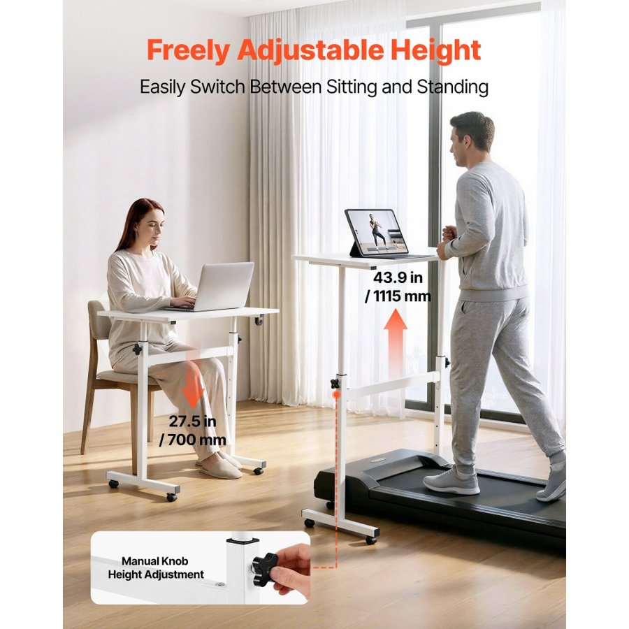 VEVOR Stand Up Desk on Wheels – 25 kg Load, 810 x 410 mm
