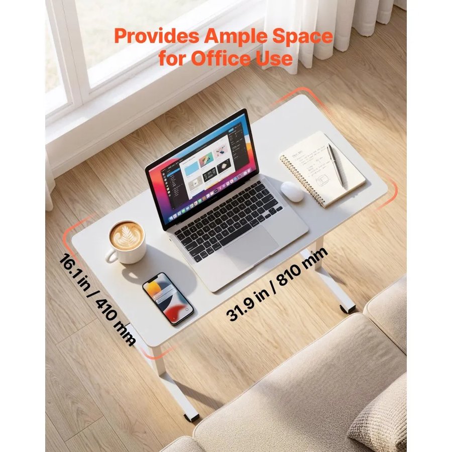 VEVOR Stand Up Desk on Wheels – 25 kg Load, 810 x 410 mm