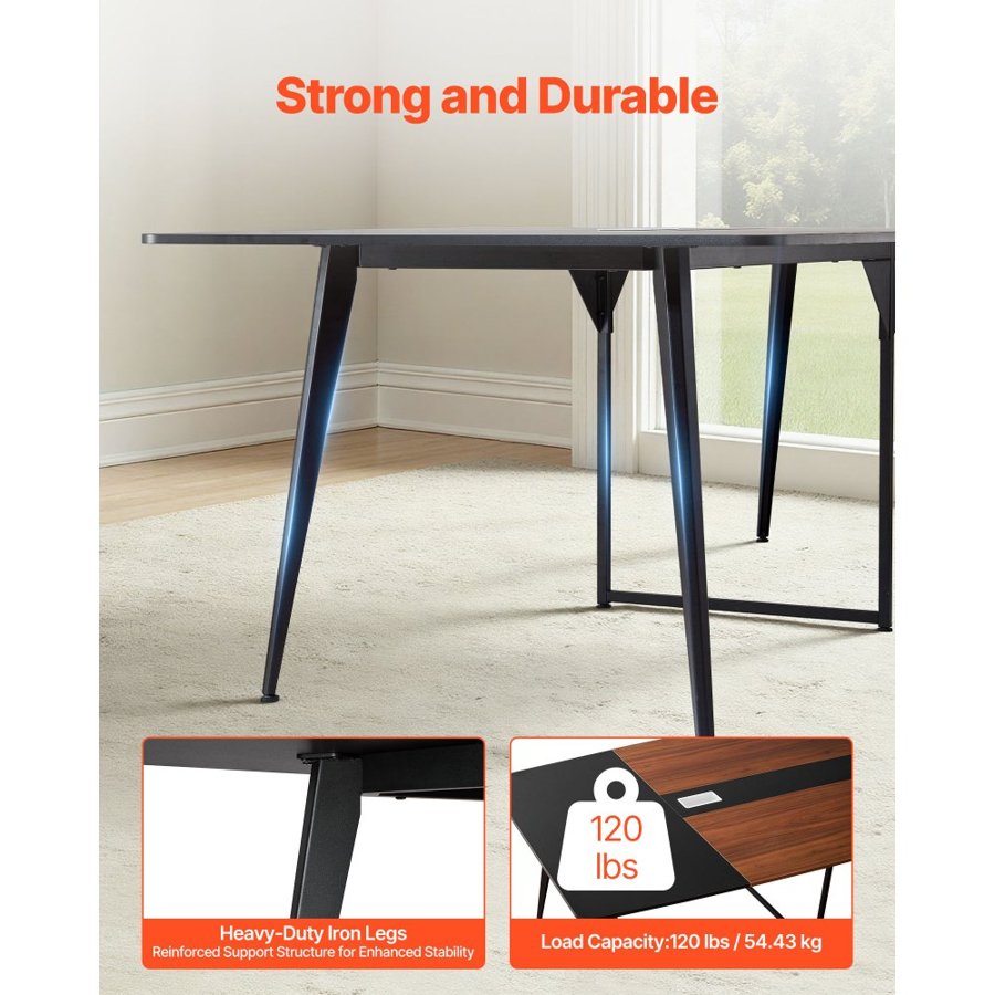 VEVOR 8 Foot Conference Room Table – 120LB, 94.49x47.24”