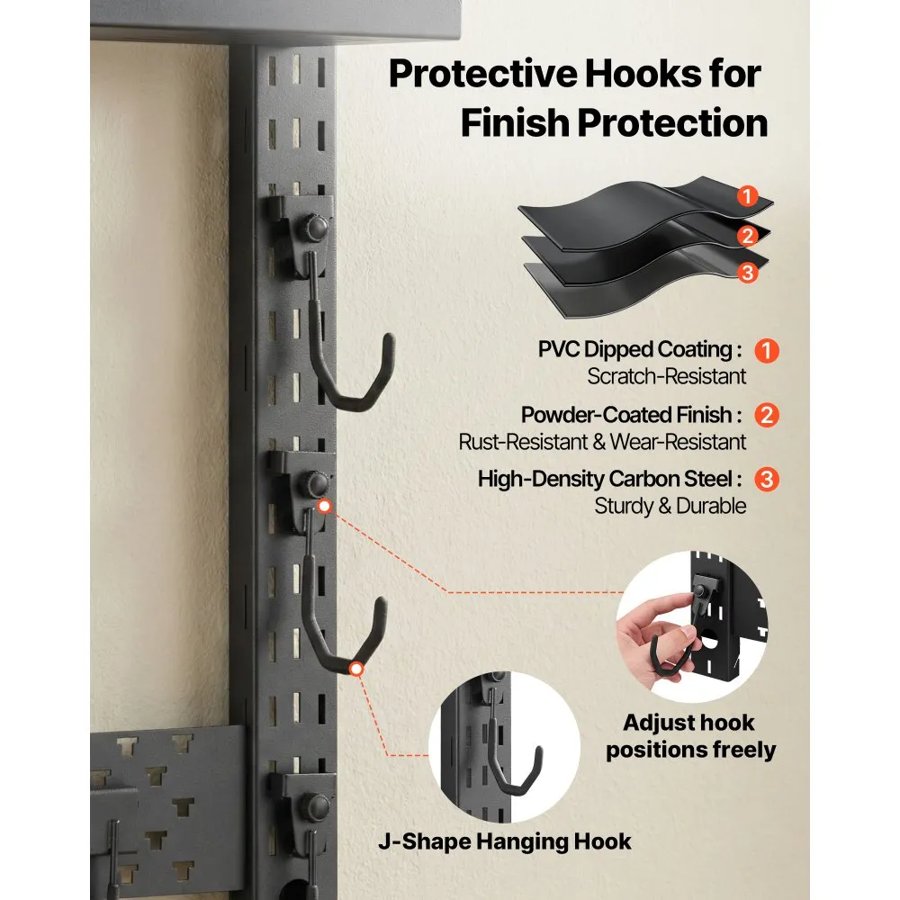 VEVOR Horizontal Gun Rack for Wall – Steel, Holds 3 Rifles