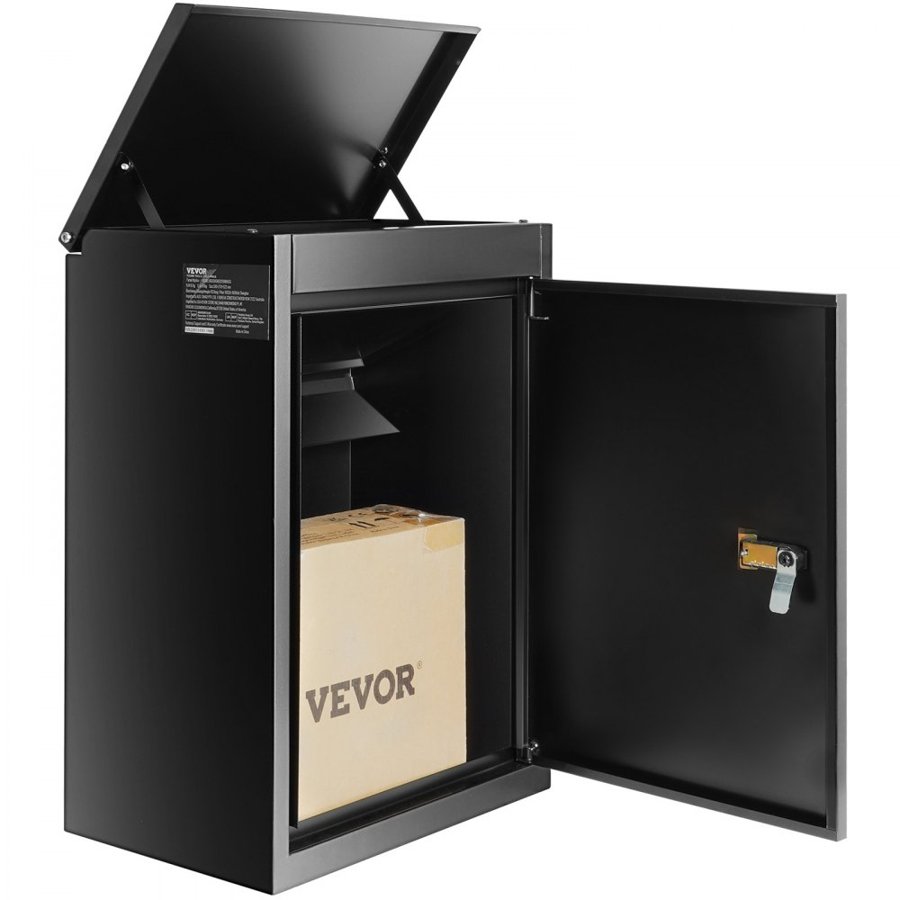 VEVOR Package Delivery Boxes for Outside 39.1 x 26.9 x 52.1 cm, Galvanized Steel Wall Mount Mailbox with Coded Lock, Anti-Theft Baffle, IPX3 Waterproof Lockable Large Mail Box for Porch, Curbside