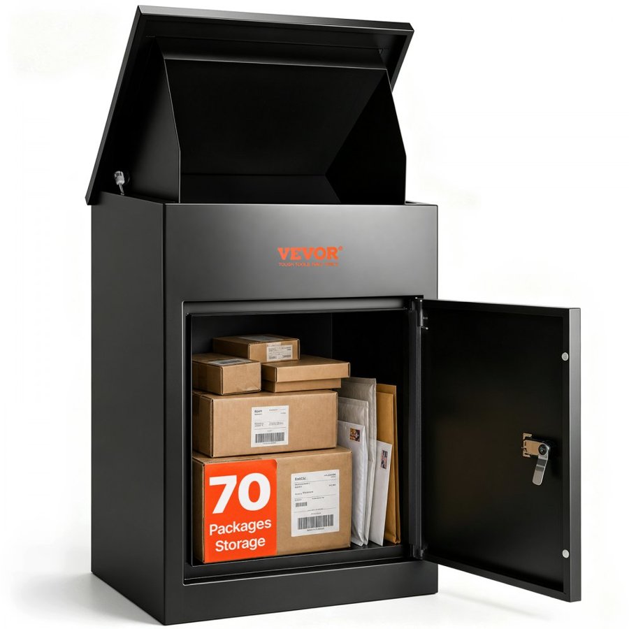 VEVOR Mailboxes for Outside 17.3"x13.8"x22.8", Galvanized Steel Package Delivery Boxes for Outside with Coded Lock, Anti-Theft Baffle, IPX3 Waterproof Delivery Box for Packages for Porch, Curbside