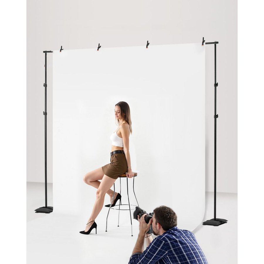 VEVOR Backdrop Stand for Photos – 8.5 x 10 ft, 7 Crossbars
