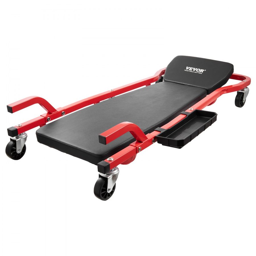 VEVOR Rolling Garage Creeper – 44", 300 lbs, 6 Casters