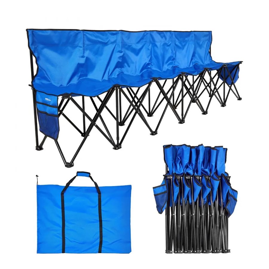 VEVOR Portable Folding Bench Seats – 6 Seat, 600D, Ø16 mm