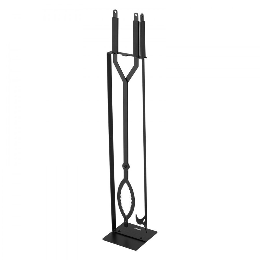 VEVOR Fire Pit Tool Set – 3-Piece Poker, Tongs & Stand