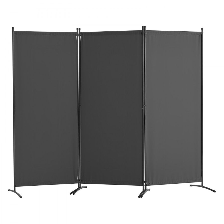 VEVOR Room Divider, 3 Panel Room Dividers and Folding Privacy Screens, Fabric Partition Room Dividers for Office, Bedroom, Dining Room, Study, Freestanding, Gray