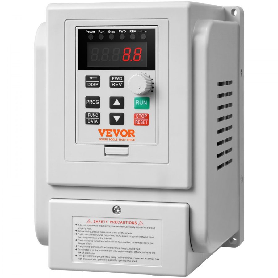 VEVOR 3HP Variable Frequency Drive — VFD 2.2KW 3-Phase