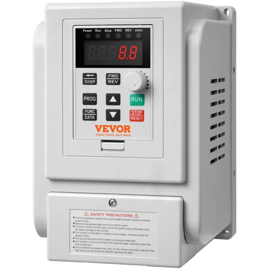 VEVOR VFD 4KW，18A，5HP Variable Frequency Drive for 3-Phase Motor Speed Control