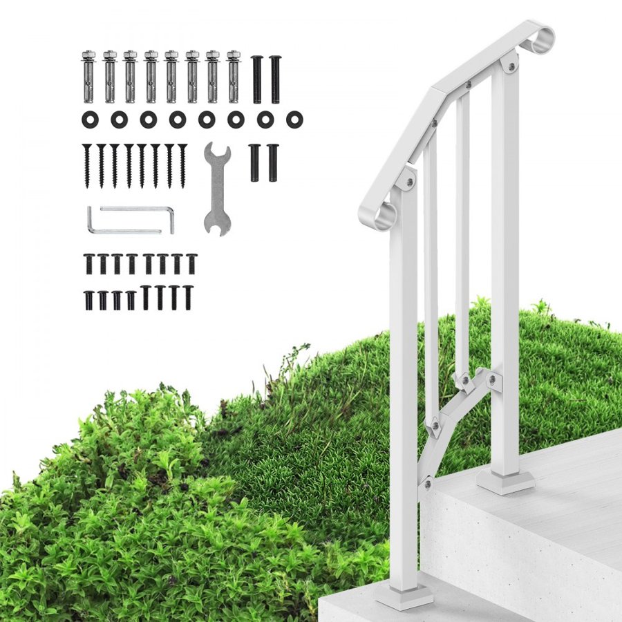 VEVOR Handrails for Outdoor Steps – 220 Lbs, 1-2 Step Kit