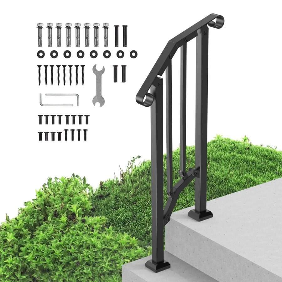 VEVOR Handrail Kit for Outdoor Steps – 220 Lbs, 1-2 Step
