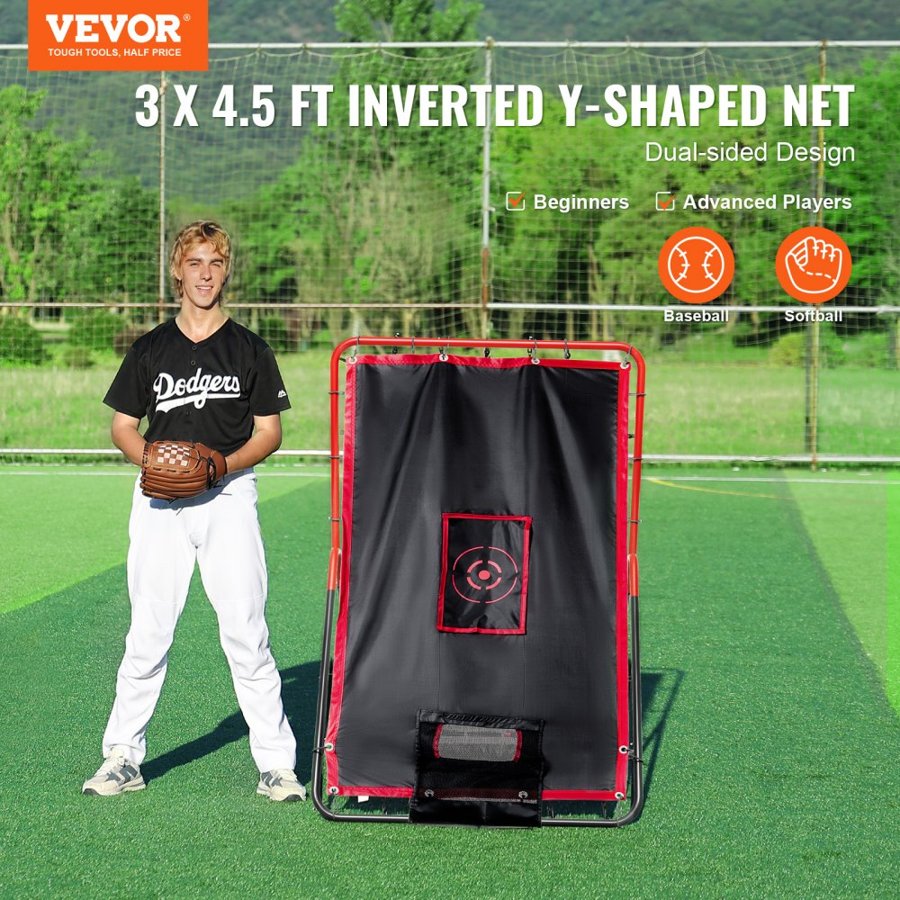 VEVOR Baseball Pitching Return Net – 3.5 × 4.5 ft, PE Net