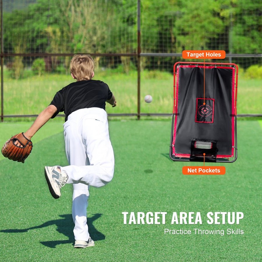 VEVOR Baseball Pitching Return Net – 3.5 × 4.5 ft, PE Net