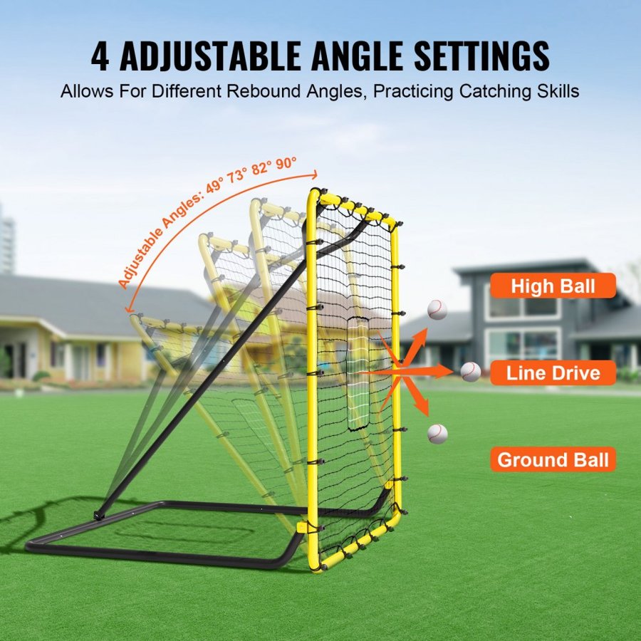 VEVOR Pitchback Rebounder – 4 x 4.5 ft, 4 Angles, 51 Strand