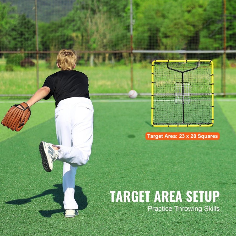 VEVOR Pitchback Rebounder – 4 x 4.5 ft, 4 Angles, 51 Strand