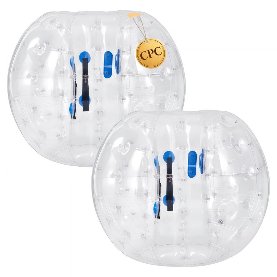 VEVOR 2-Pack Inflatable Bumper Balls 1.5m Human Bubble Adult Transparent, for Backyard, Camping, Picnic, Park, Lawn, and Outdoor Team Gameplay, Thickened PVC Material, Sumo Hamster Ball with Handle