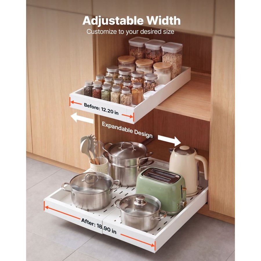VEVOR Kitchen Pantry Pull Out Drawers – 2 Pack, 20.5 in​