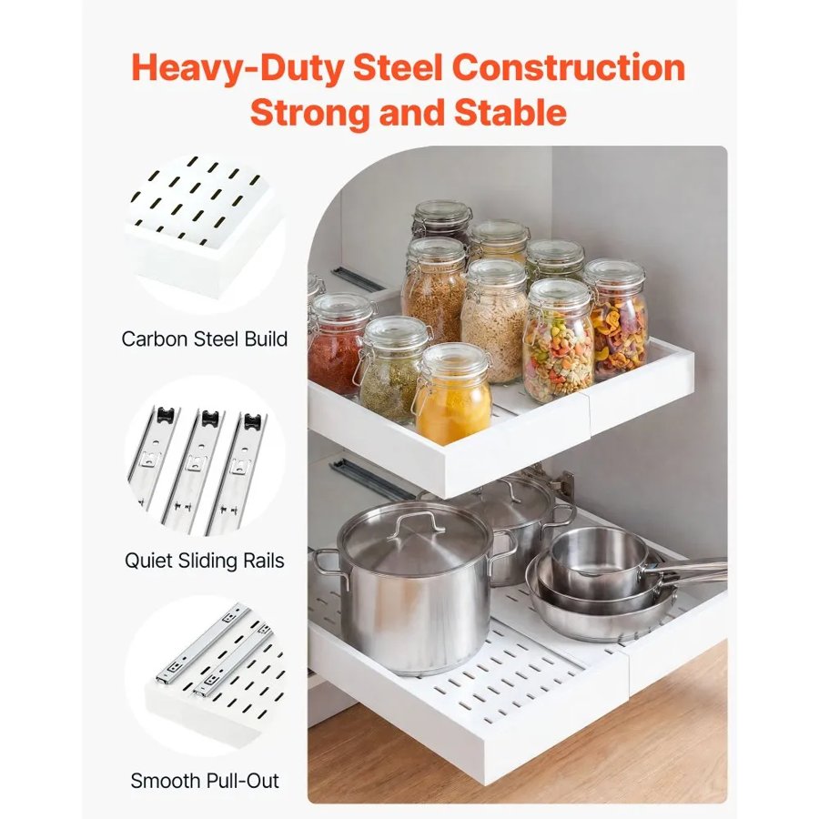 VEVOR Kitchen Pantry Pull Out Drawers – 2 Pack, 20.5 in​