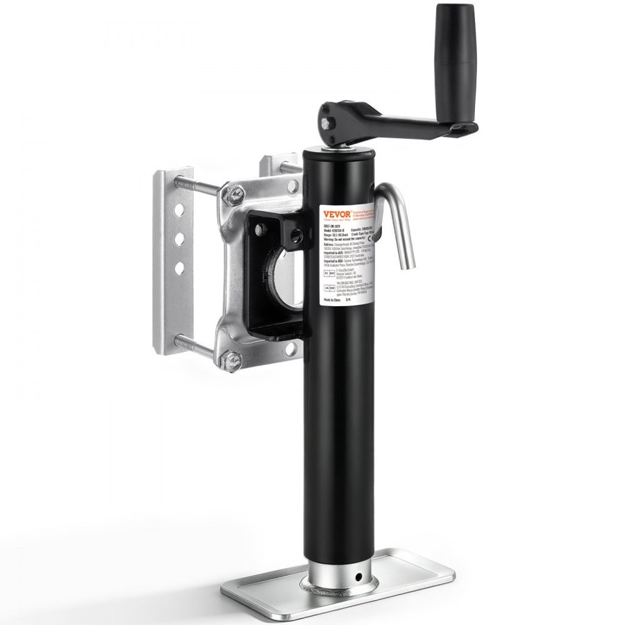 VEVOR Trailer Jack, 2000 lbs Dynamic Load Capacity, Heavy Duty Swivel Bolt-on Trailer Jack, 10" Lift Trailer Jack Stand with Handle for RV Trailer, Horse Trailer, Utility Trailer, and Yacht Trailer