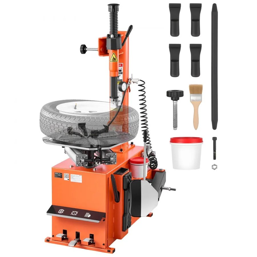 VEVOR Tire Changer Machine, 1100W Wheel Changer Tire Changing Machine, 254-457mm Outside Clamp, 305-559mm Inside Clamp, Supports 305mm Max Rim Width, Pedal Operated for Auto Shops & Home Garages
