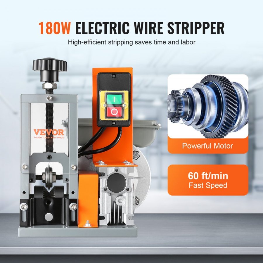 VEVOR Cable Stripper Machine – 1.5- 30 mm, 180W Electric